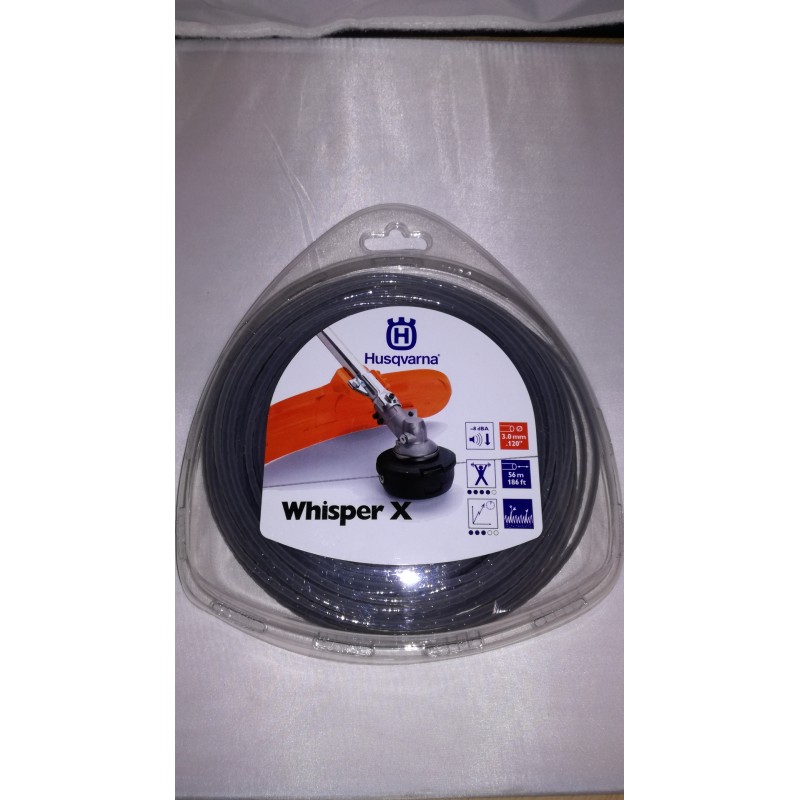 Fil nylon HUSQVARNA rond WHISPER-X 3.0mm / 56M