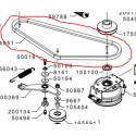 courroie moteur- poulie intermediaire grillo FD450