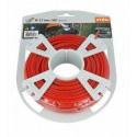 Fil nylon carré Stihl orange Dia. 2.7mm - Long 65 mètres