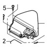 COUVERCLE BOITIER PCB HONDA  MIIMO HRM 3000-k1